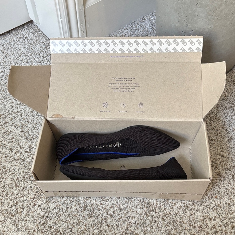 Rothy's Women's Black and Blue Flats - Picture 12 of 12